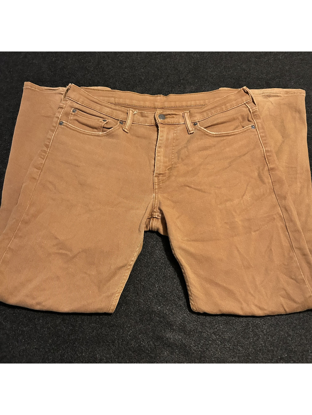 Levi's 514 Straight Fit Pants Men's 33x30 Tan Brown Twill Denim Jeans
